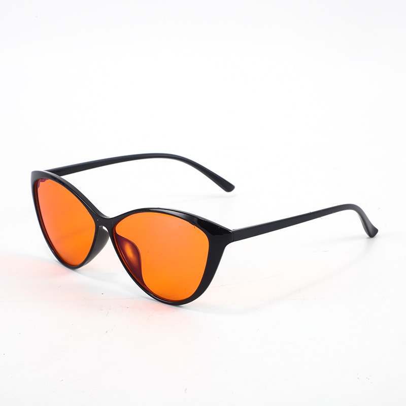Cat Eye Glasses Women Sleep Lenses Anti blue Light Black Frame Orange Slices - Shop at LoveMi