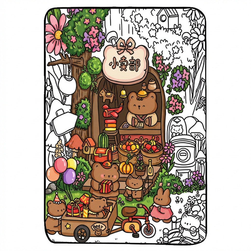 Childrens Drawing And Doodling Fleece Blanket