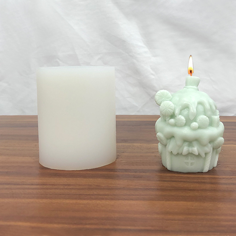 Title 6, Christmas Stereo Sweet House Candle Mould Diy C...