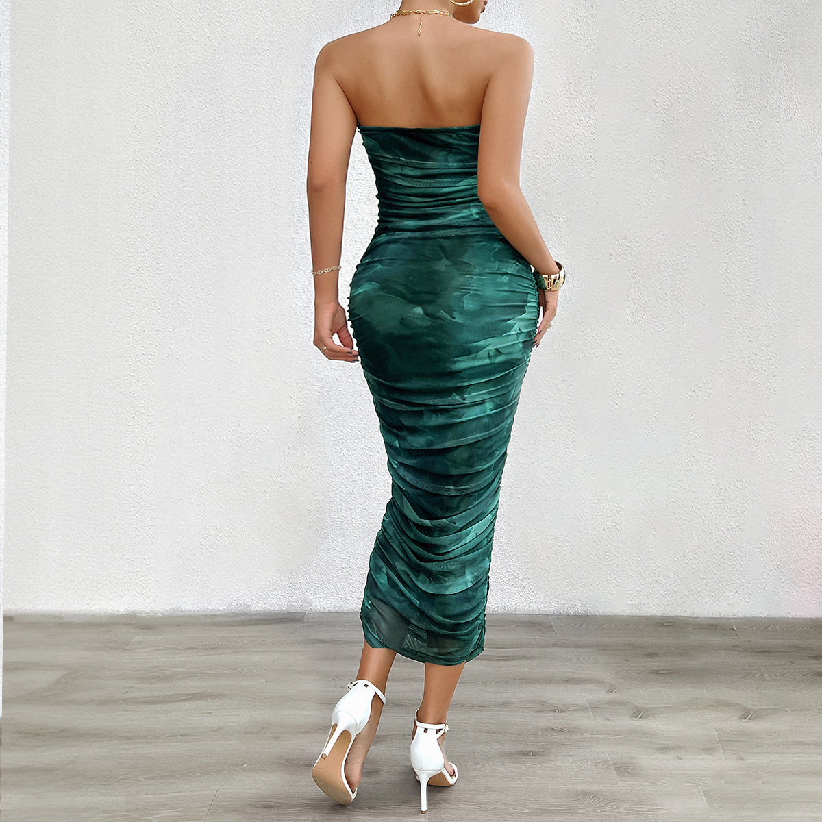 Women's Graceful Tube Top Blooming Dress - Image 8