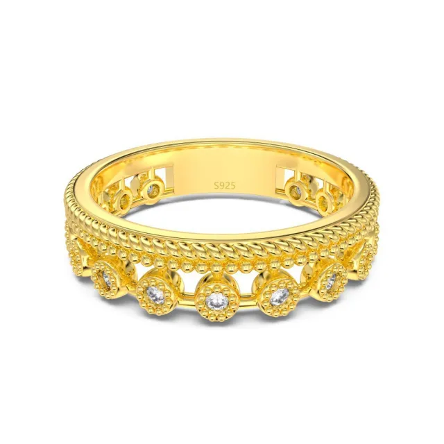 Double Row Diamond Forest Style Closed Ring Gold - Shop at LoveMi