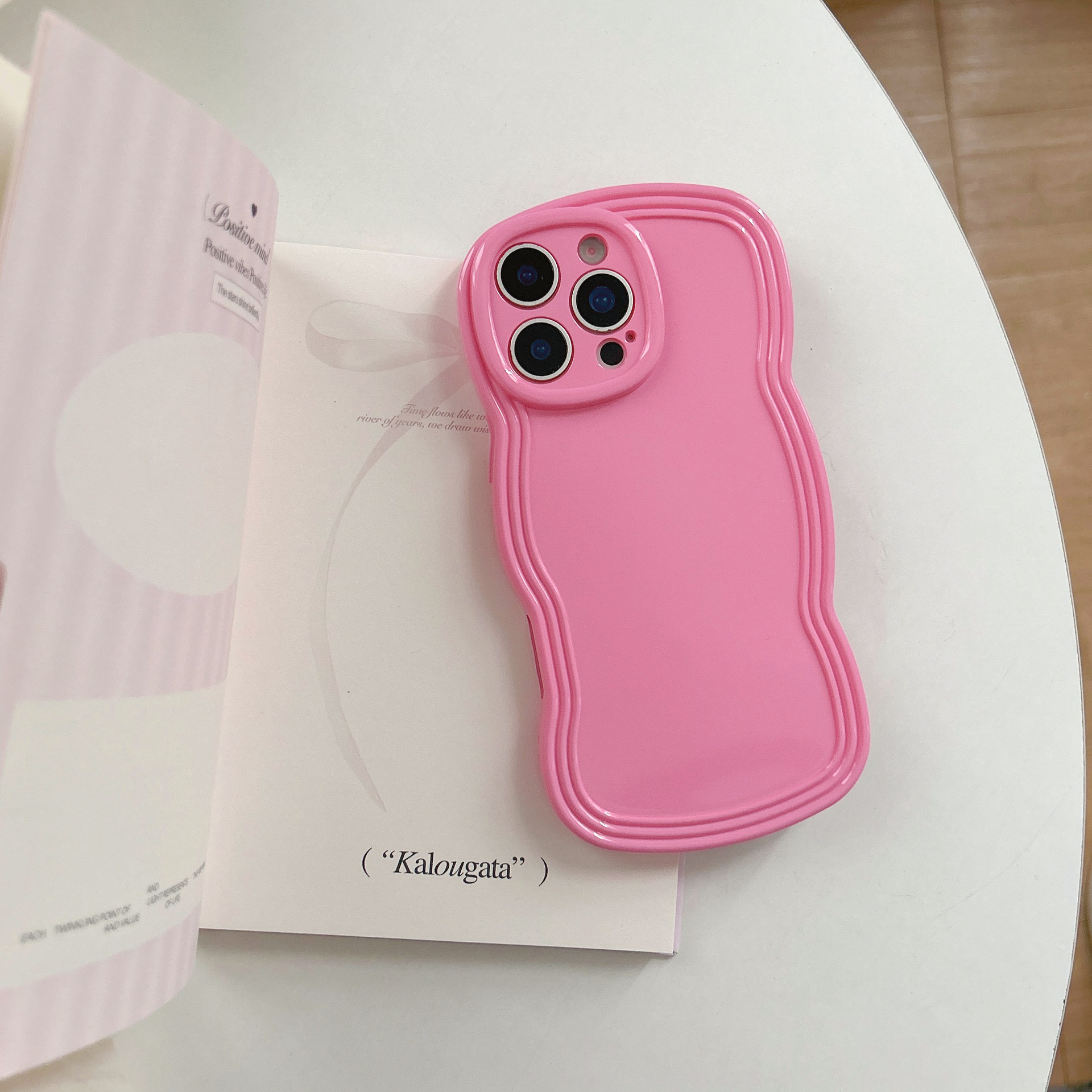 Simple Cream Candy Color Wave Phone Case - Image 9