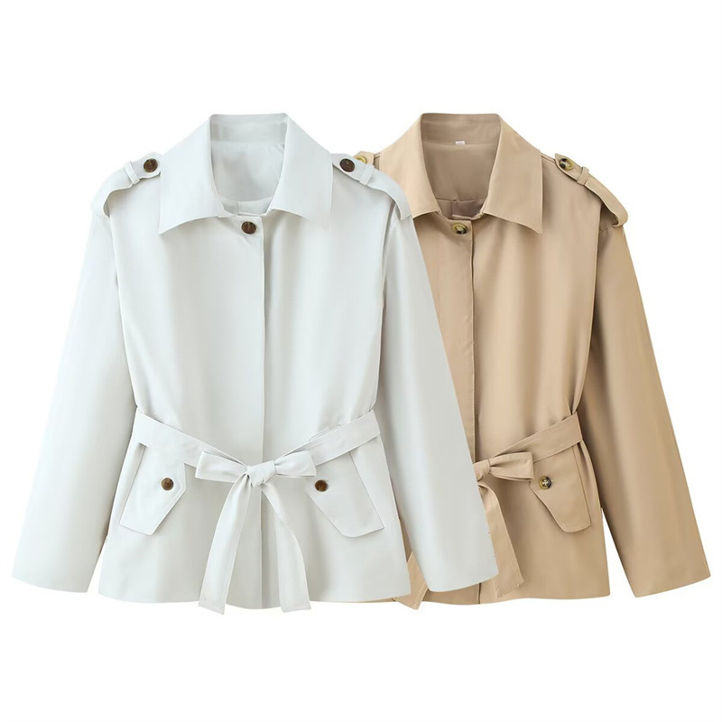 Womens Lapel Trench Coat