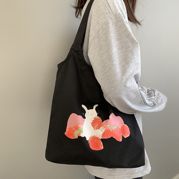 Title 2, New Womens One Shoulder Japanese Cartoon Canva...