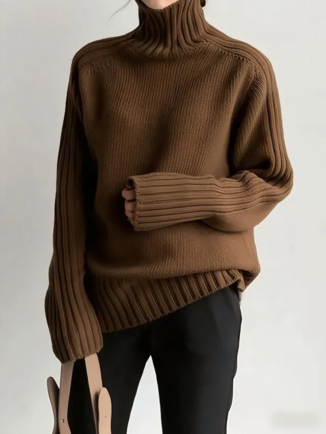 Versatile Simple Fashion Classic Sweater Brown - Shop at LoveMi