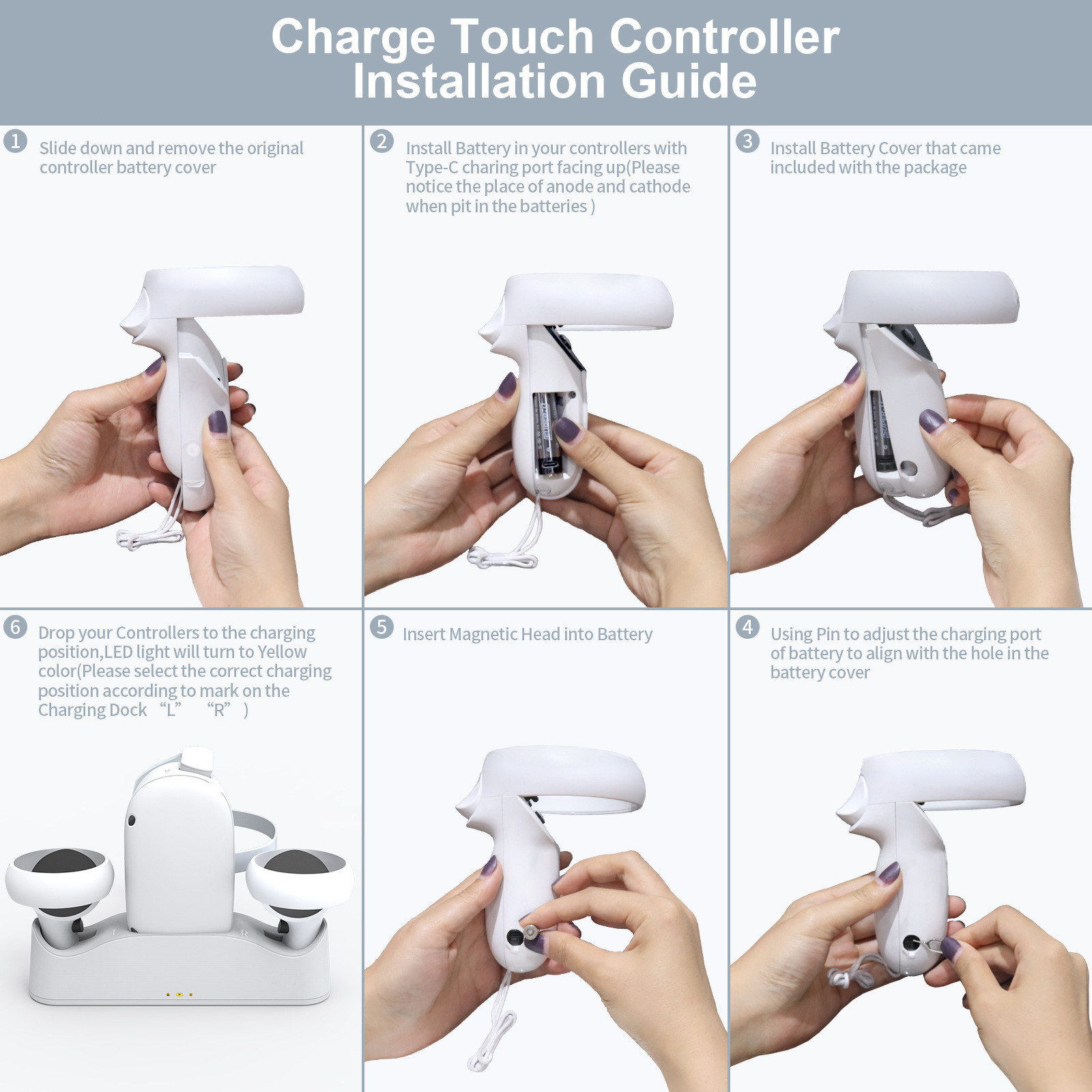 VR Glasses Handle Magnetic Charging Base - Image 3