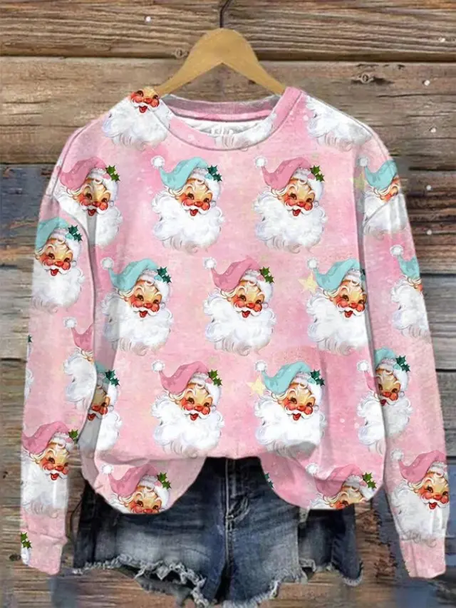 Women's Christmas Street Trend Round neck Shirt Fhn231911U 3Xl - Shop at LoveMi
