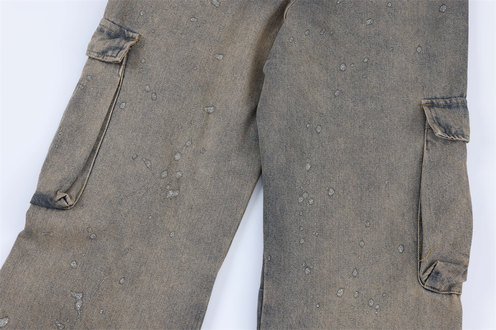 Fashion Work Clothes Wide-leg Jeans Male