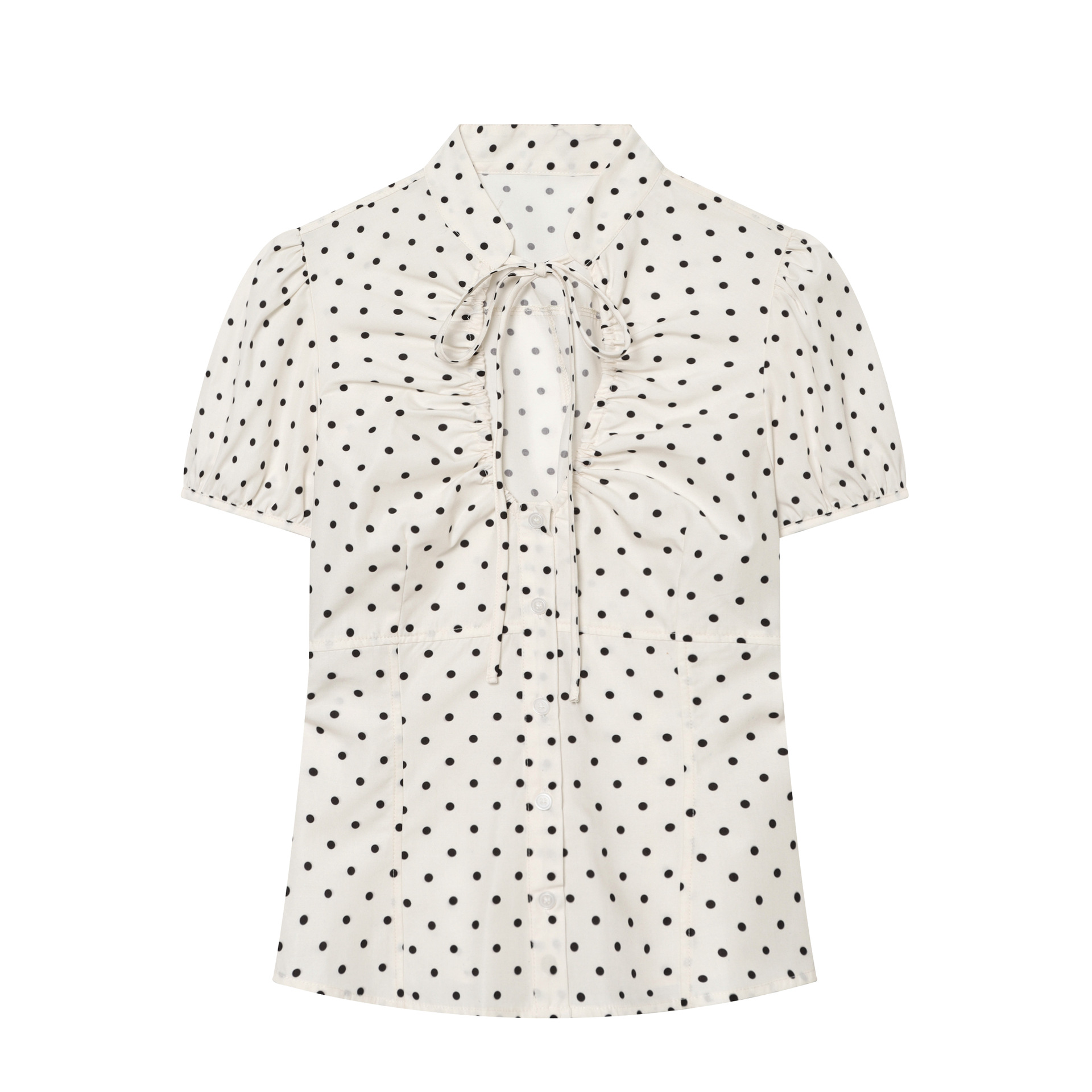 Womens Bow-Knot Polka-Dot Slim-Fit Top With Thin Straps