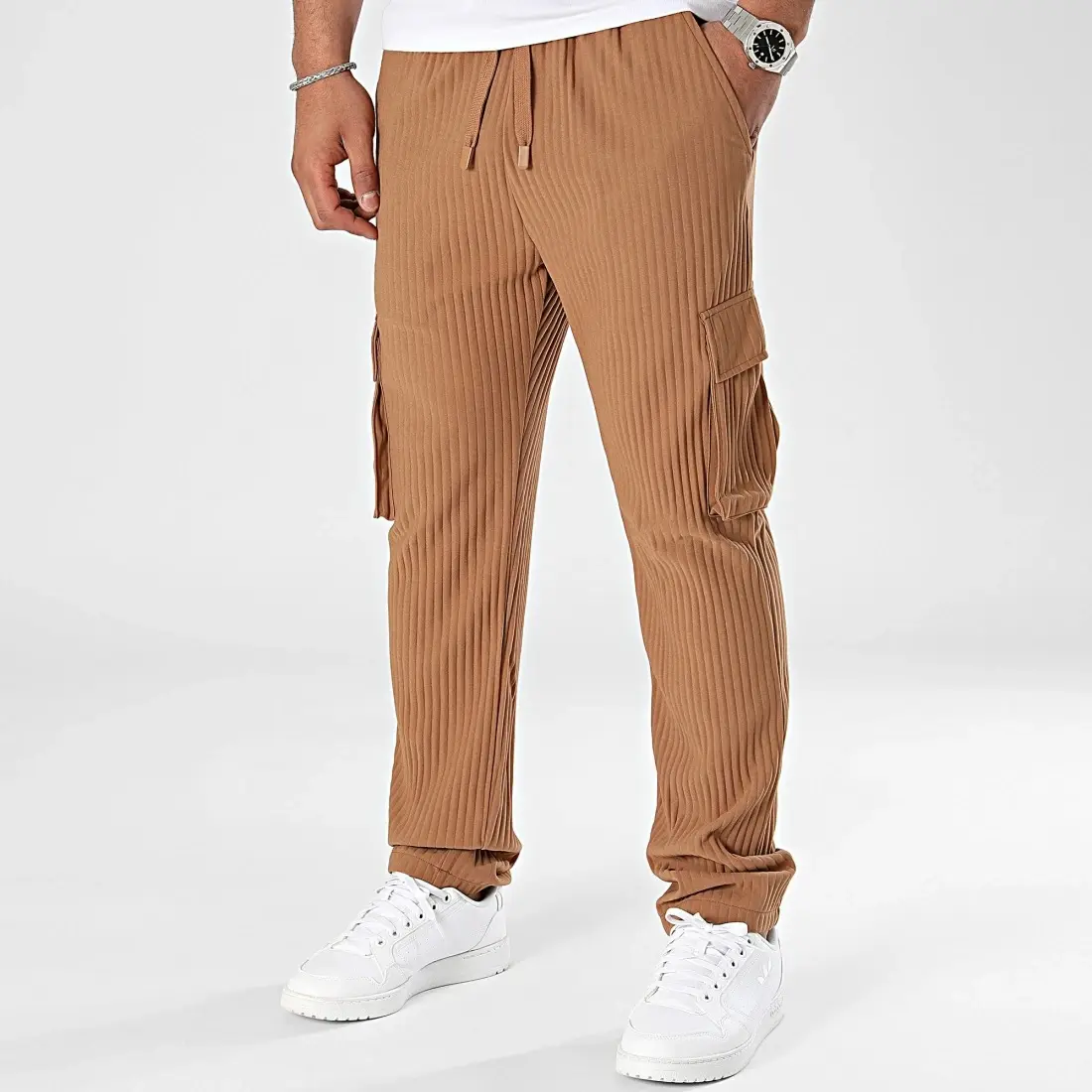 AutumnWinter Pleated Fashionable Solid-Colored Drawstring Casual Work