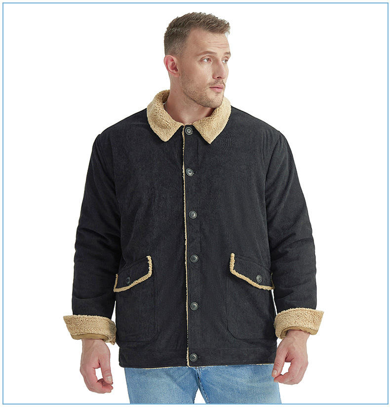 Title 30, Herren Cashmere Jacke Verdickt Groß Loose Casua...