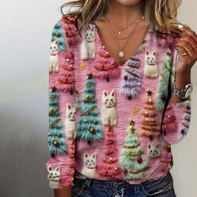 Women's 3D Printed Casual Long Sleeve T shirt Zhcxtx25524 Xl - Shop at LoveMi