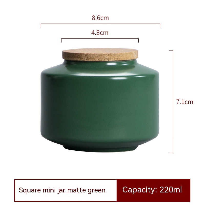 Square Round Matte Green