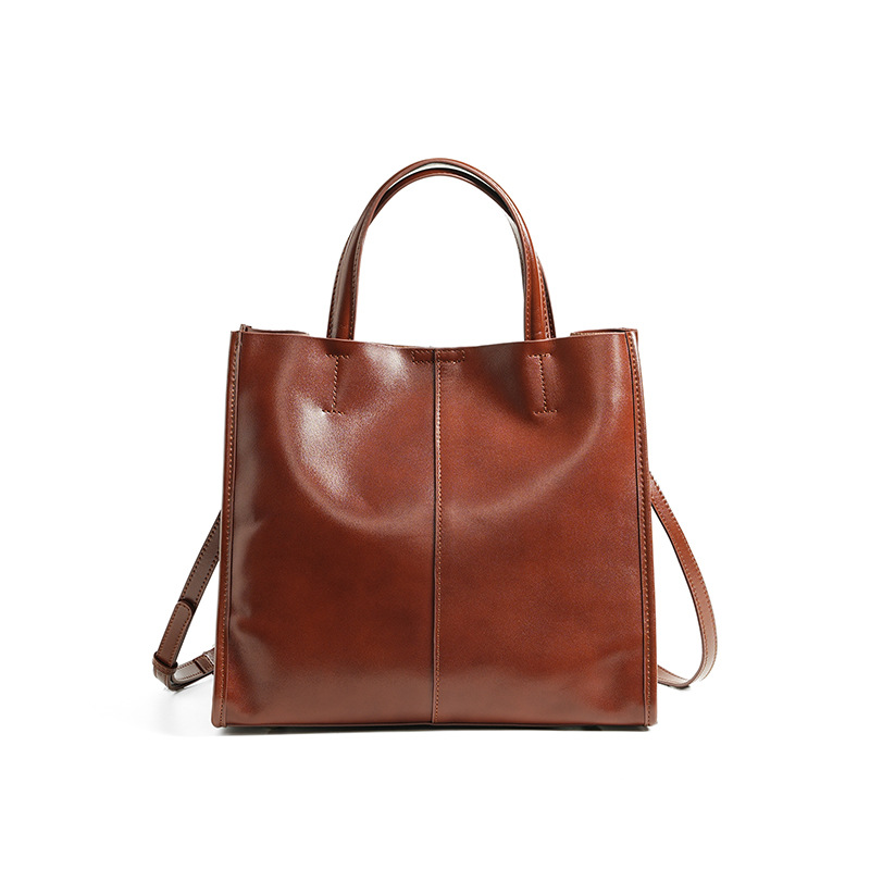 Genuine Leather High-End Womens Stylish And Versatile Handbag thumbnail 4