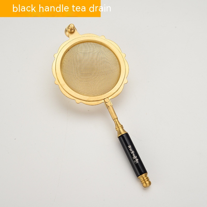 Black Handle Tea Strainer