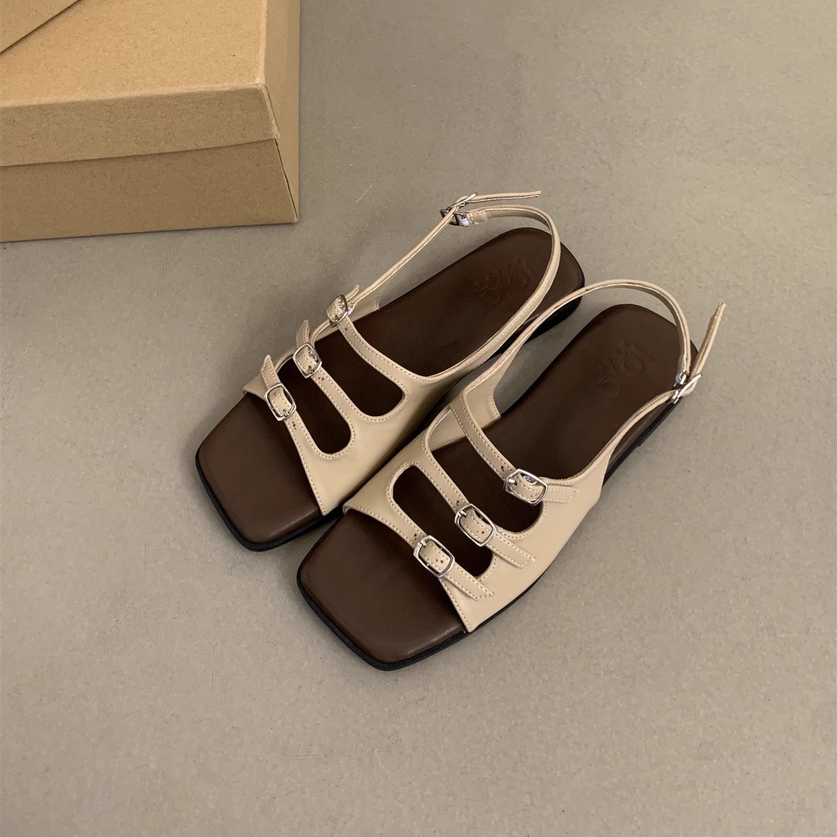 Buckle Flat Roman Sandals, picture 4 of 4