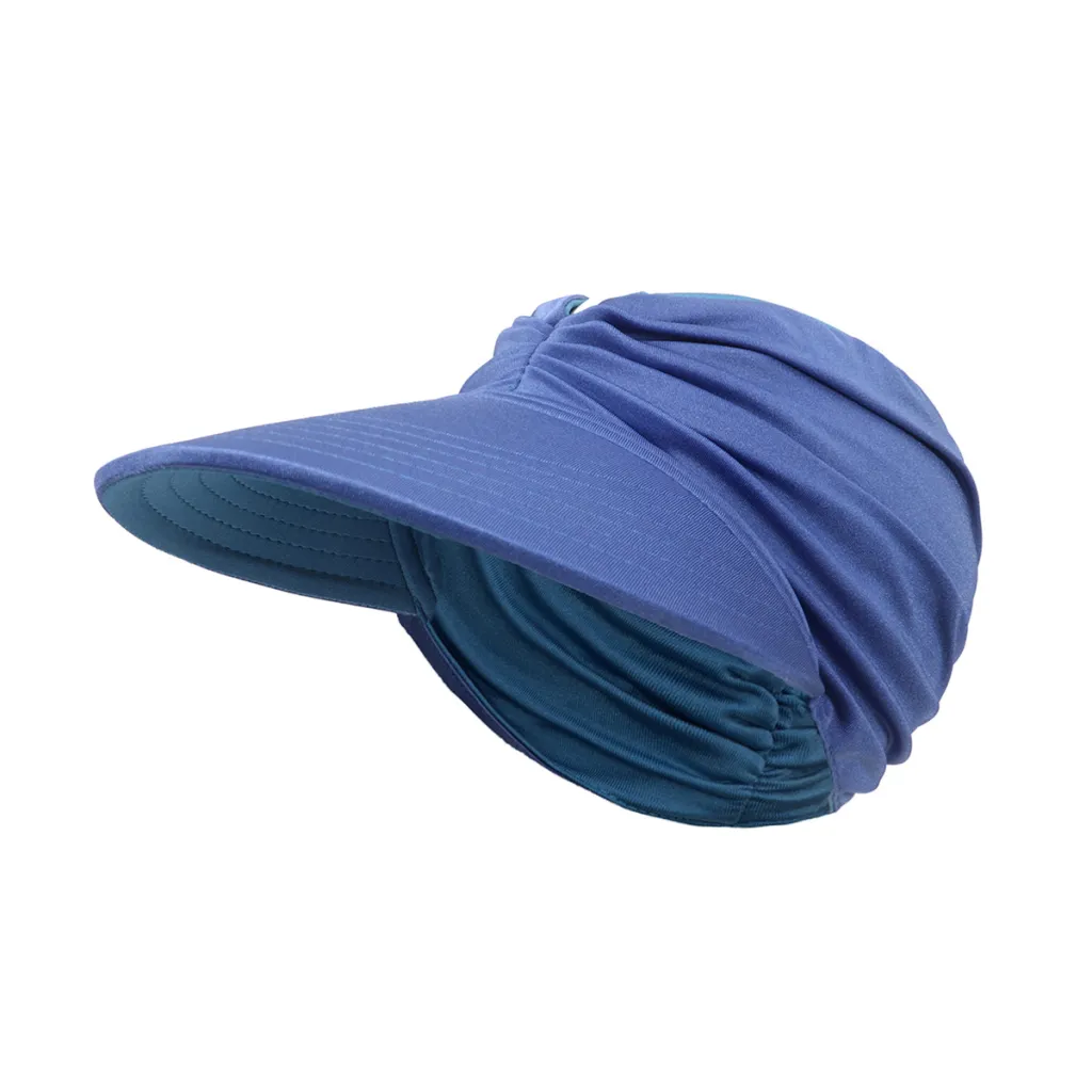 Sun Protection Hat Double-sided Big Brim Air Top Sports - Sapphire Blue Denim Blue