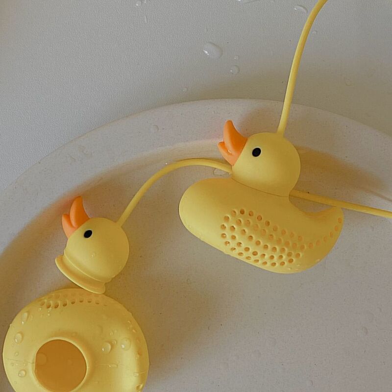 Tea flower tea filter duck silicone tea infuser (yellow)
