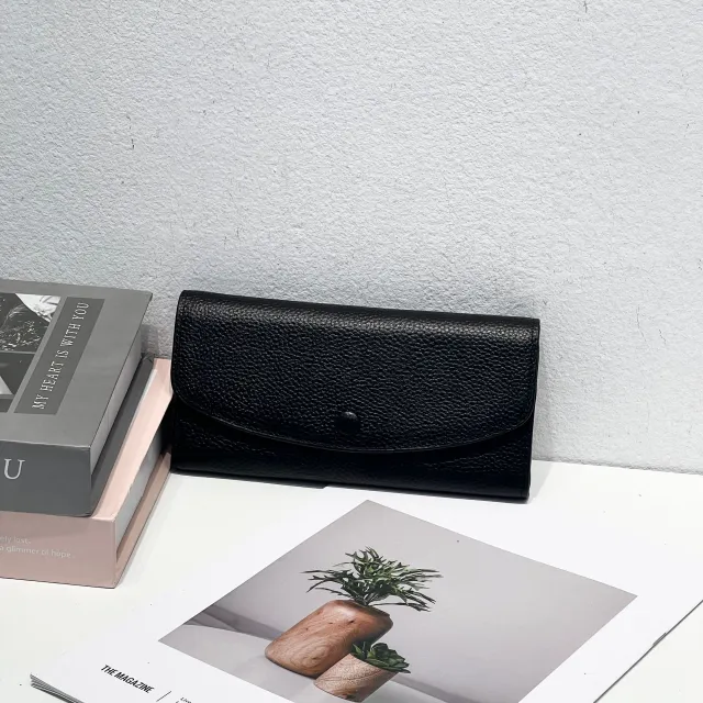 Genuine Leather Full layer Cowhide Women's Wallet Black - Shop at LoveMi