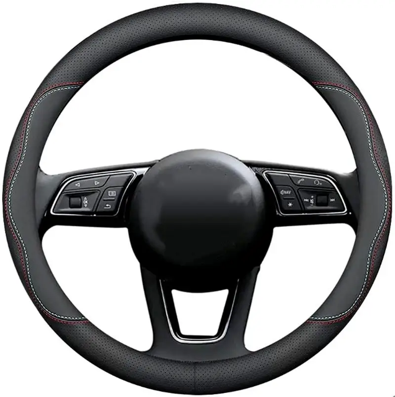 Universal 15-inch Non-Slip Breathable Steering Wheel Cover For Cars