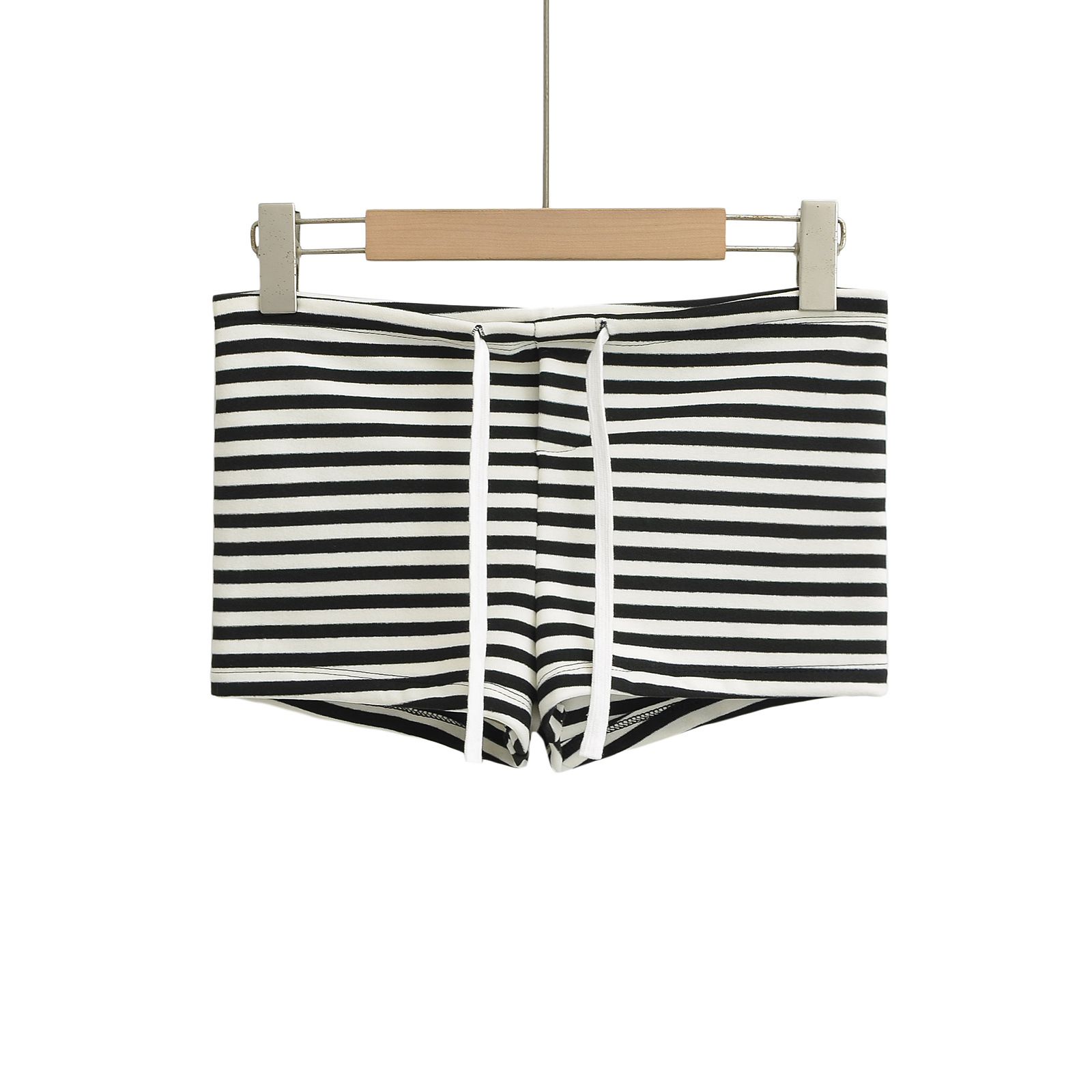 Women's Striped Sheath Slim fit Hot Pants Shorts Black - Shop at LoveMi