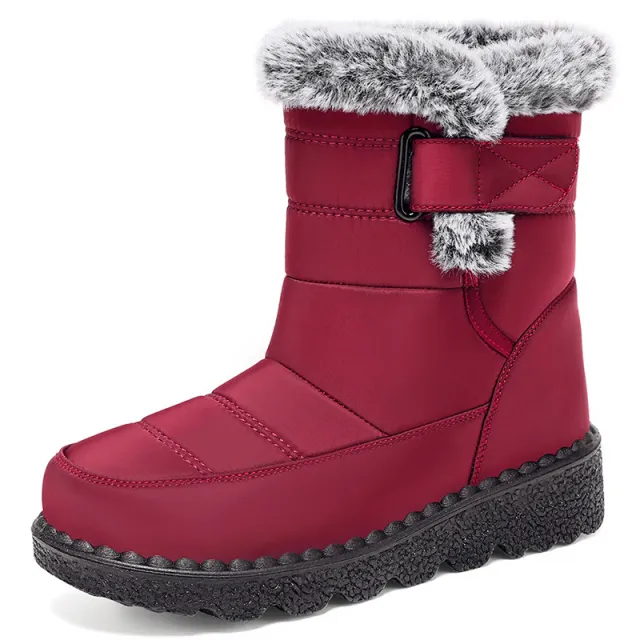 Women's Snow Boots Fleece Lined Padded Warm Keeping Red - Shop at LoveMi