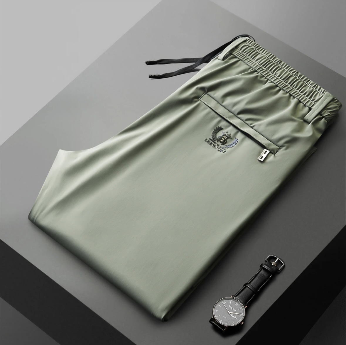 Summer Lightweight Ice-silk Pants Loose Straight Fit