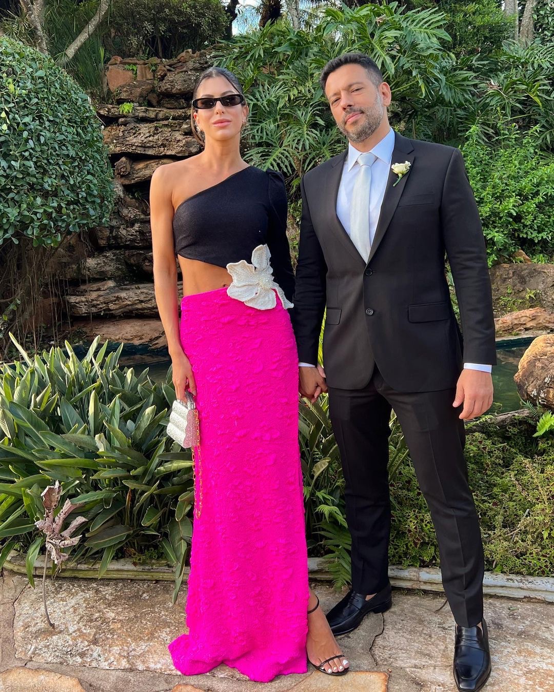 One-Shoulder Beaded Maxi Dress