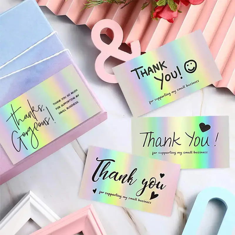 50 Sheetspack Laser Holographic Gift Card Greeting