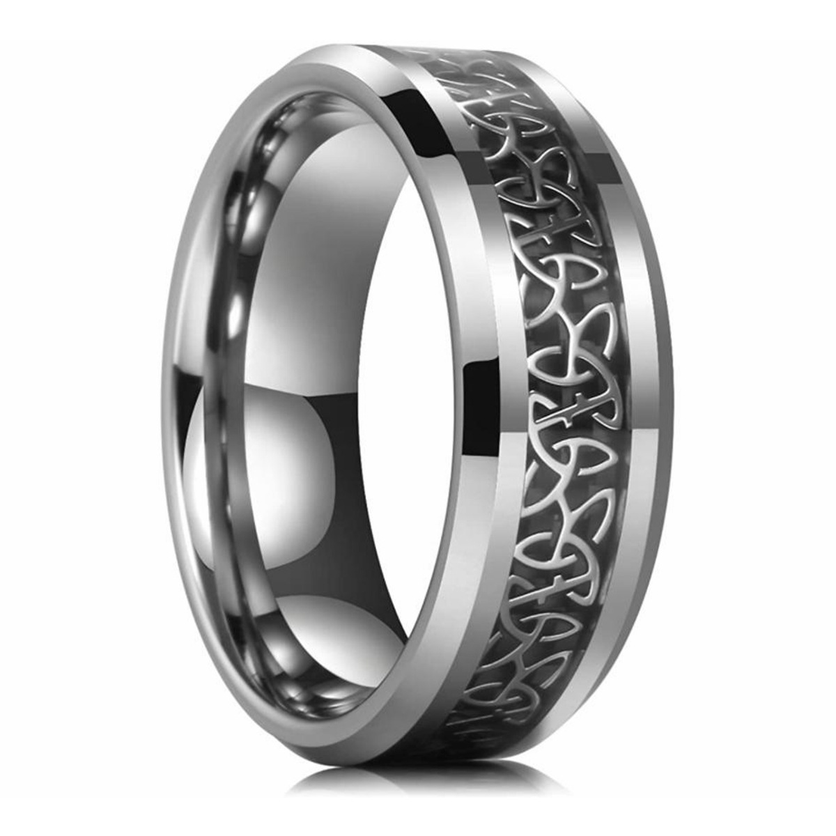 Men's Ornament 8mm Titanium Steel Finger