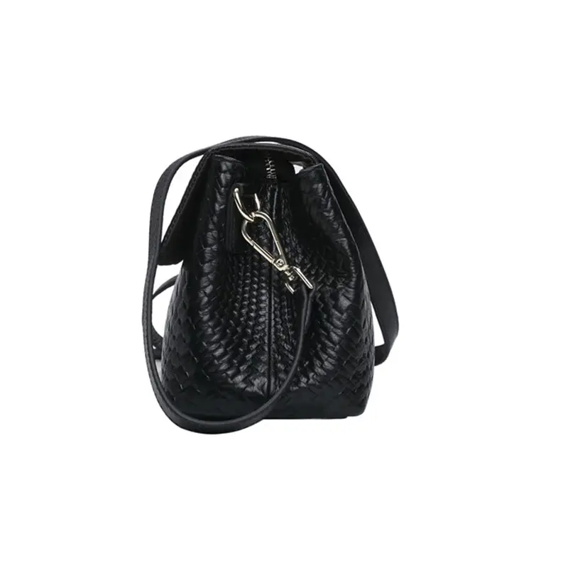 Genuine Leather Women's Woven Bag Crossbody Small