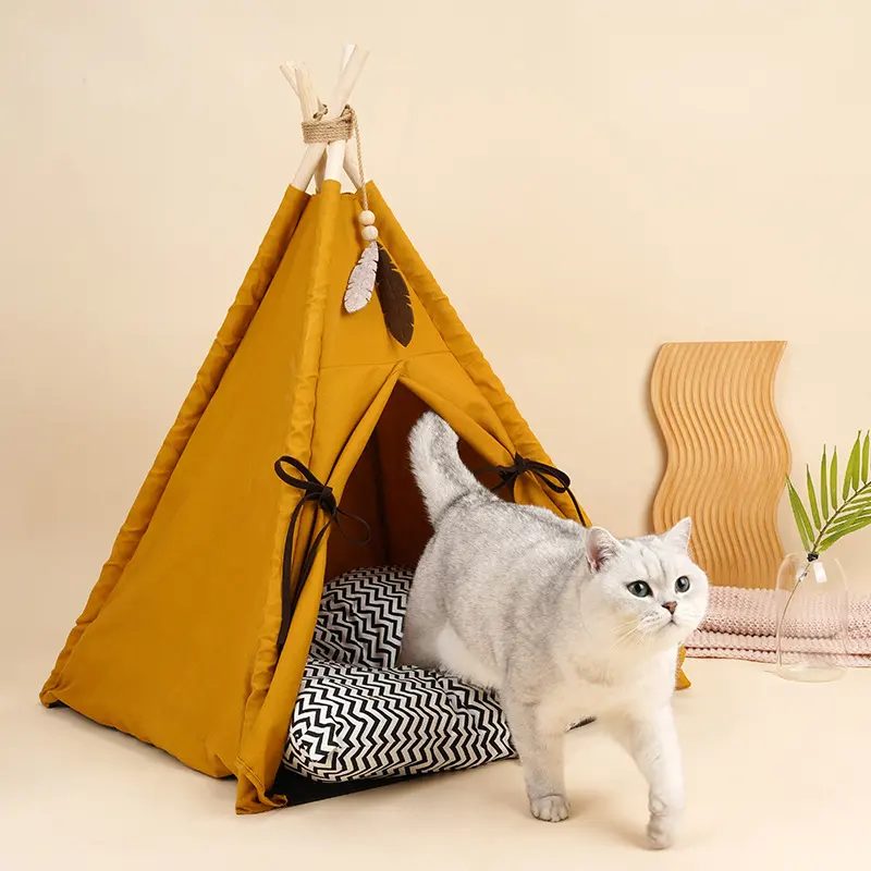 Sunset Yellow Cat Nest Pet Tent Semi-enclosed Four Seasons