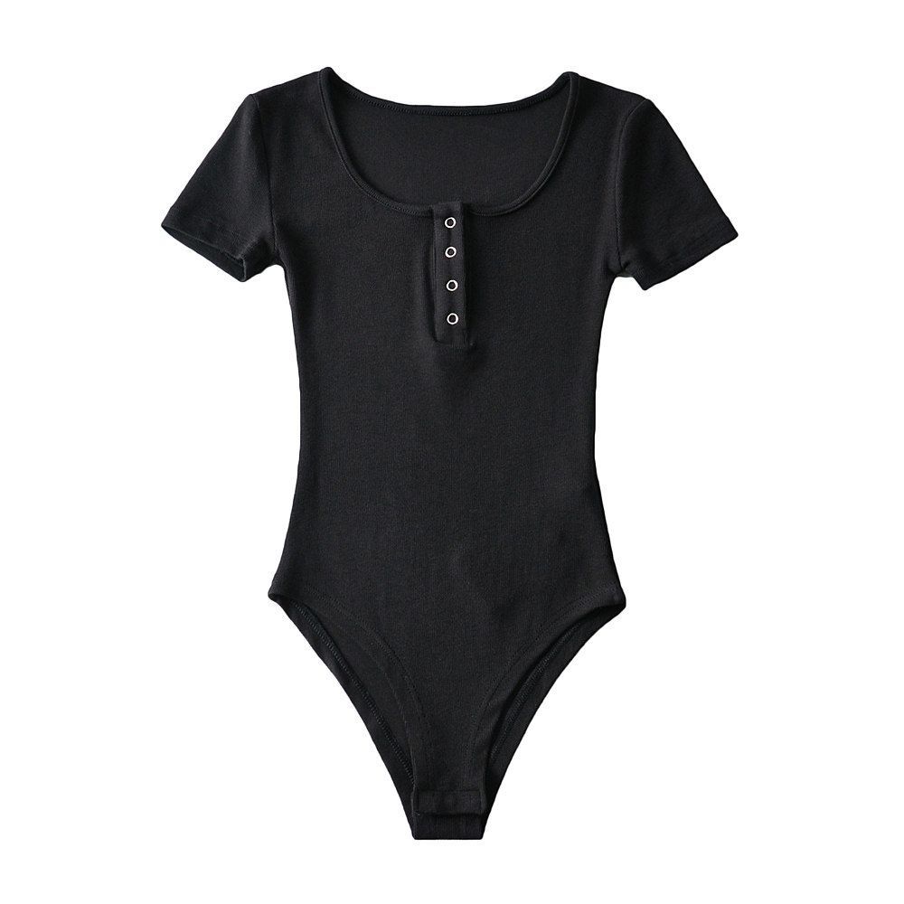 Cityscape Black Short-Sleeve Bodysuit