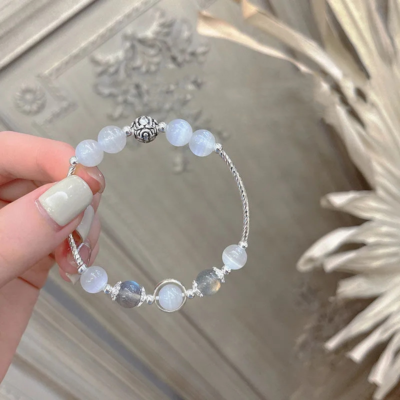 White Cat'S Eye Pixiu Bracelet