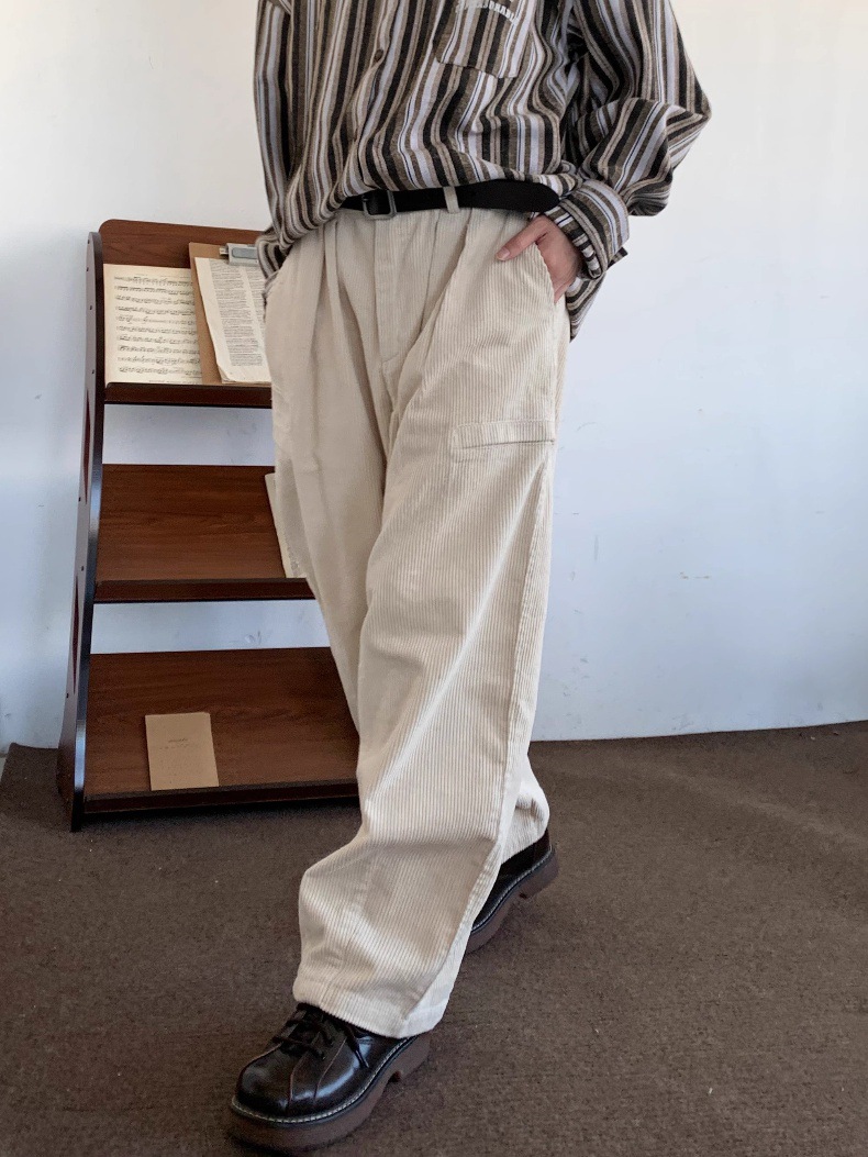 Men's All-match Retro Corduroy Wide-leg Pants