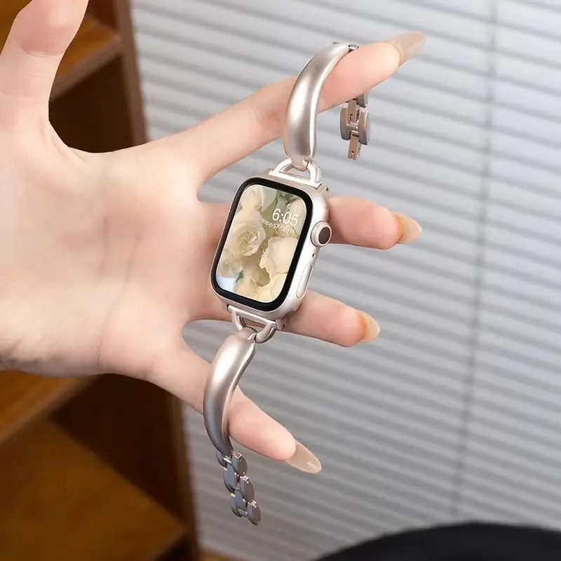 Simple Metal Bracelet-style Watch Strap