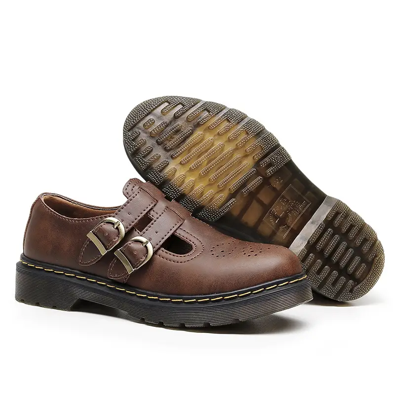 Womens British-style Fashionable Casual Leather Shoes
