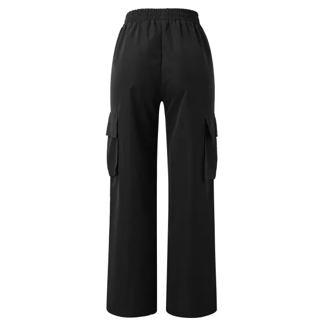 No Belt Pants High Waist Season Wide Leg Pants Straight Loose Temperament Commuter Pants Black - Shop at LoveMi