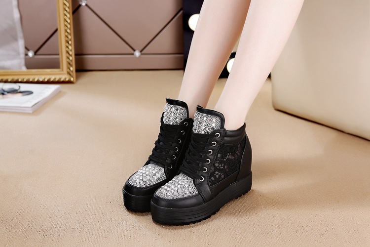 Title 8, Lace Womens 8cm Mesh High-top Breathable Casua...