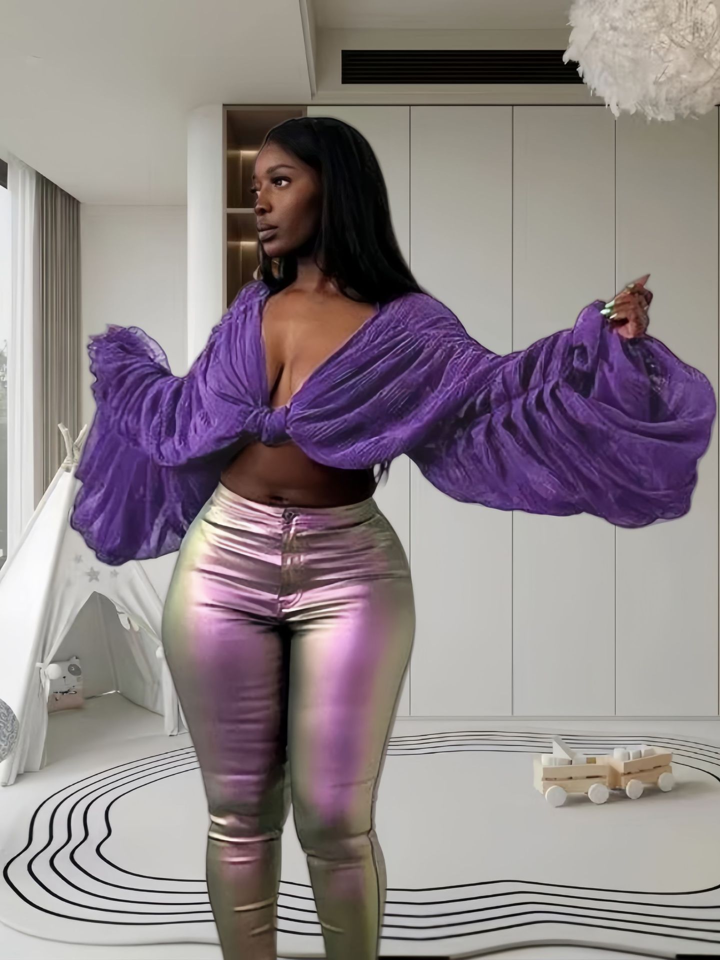 Women's Fashion Short Casual Temperament Top 66e11684 F797 45cb 933f D3463bf5f31c