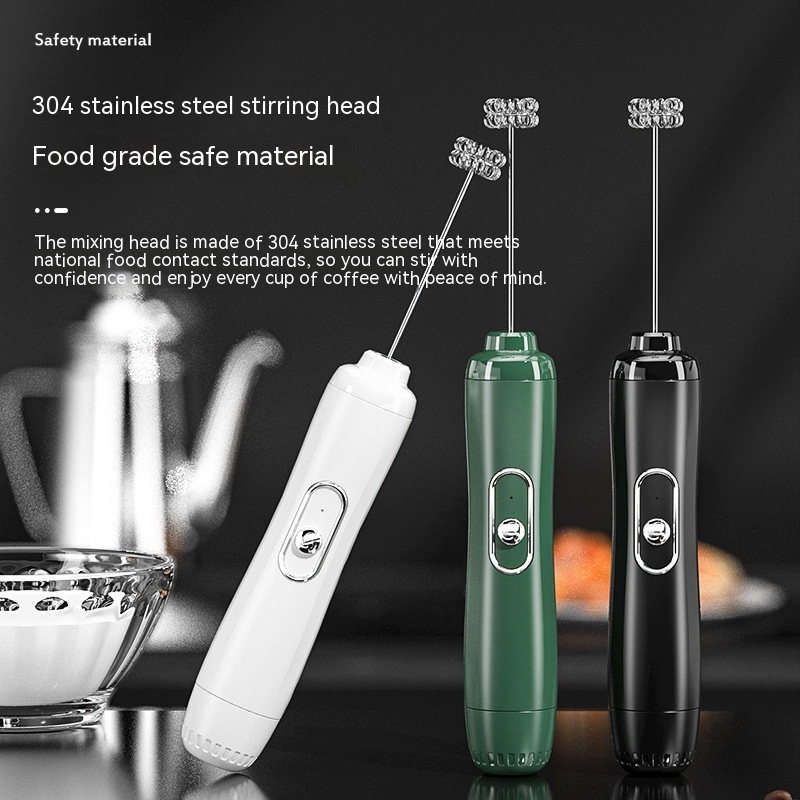 Milk Frother Egg Beater Coffee Frother Household Electric Milk Stirring Battery Handheld Blender — foto 10