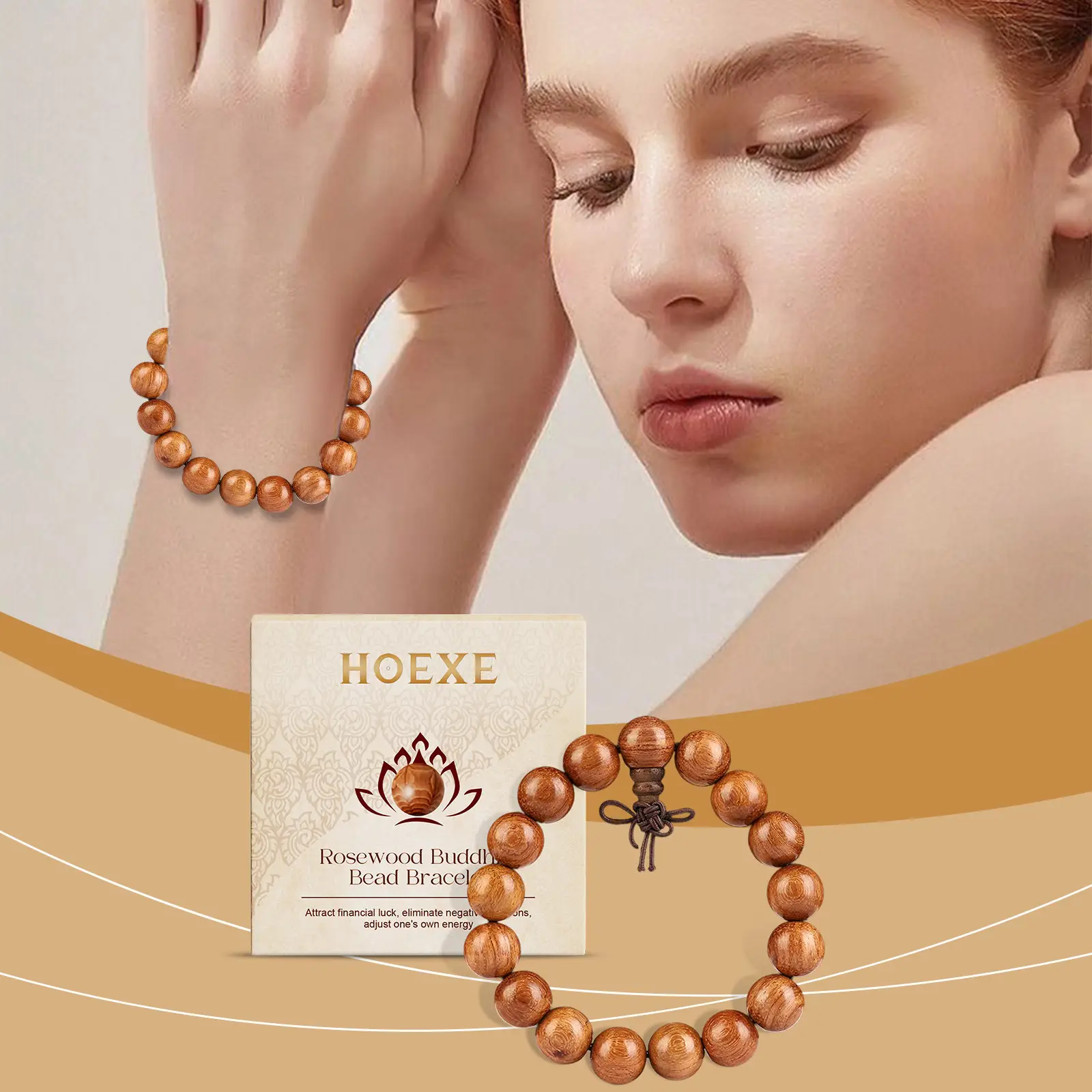 Rosewood Beads Bracelet Simple Fashion