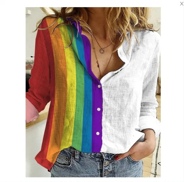 Women's 3D Digital Printing Fashion European And American Style Lapel Long Sleeve Shirt Nccs01Sx1132 - Shop at LoveMi