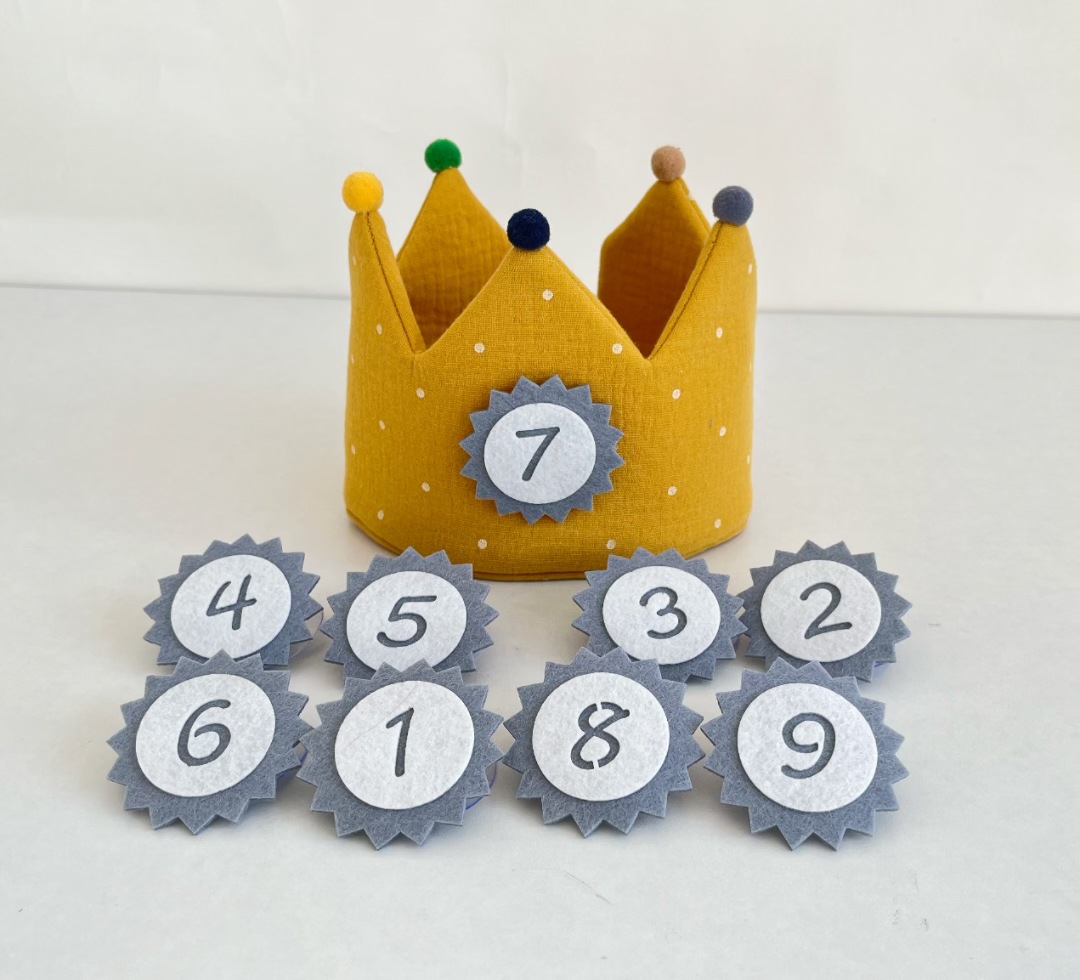 Polka Dot Yellow Crown