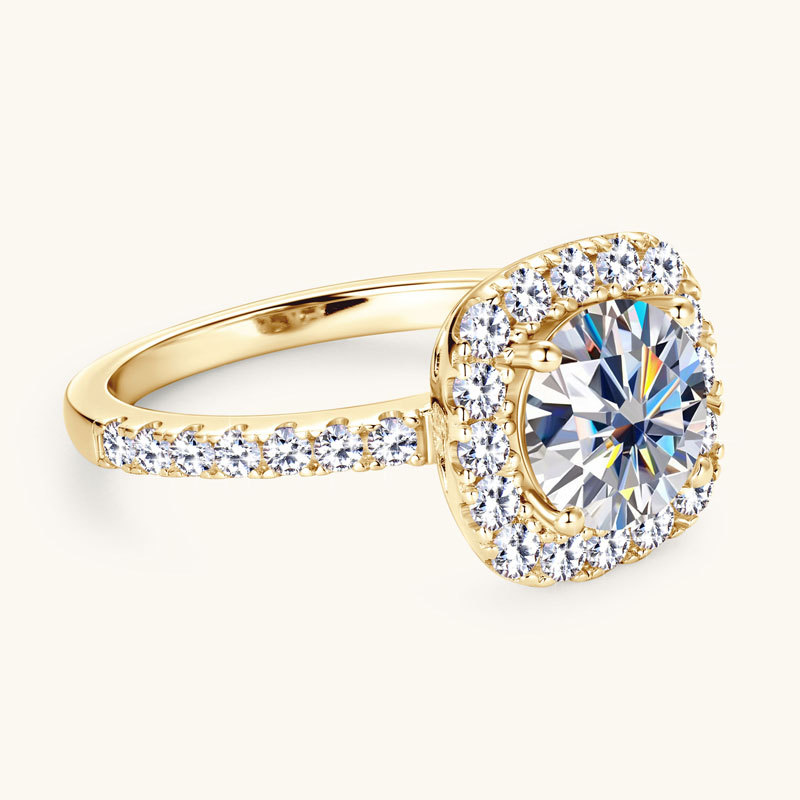 Women's Minimalist Moissani Diamond Sterling Silver Ring