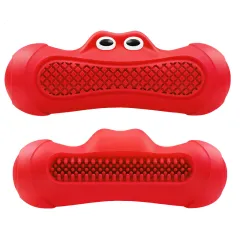 Vocal Rugby Pet Toy Natural Rubber Molar Toy - Red Big Mouth Monster - View 1
