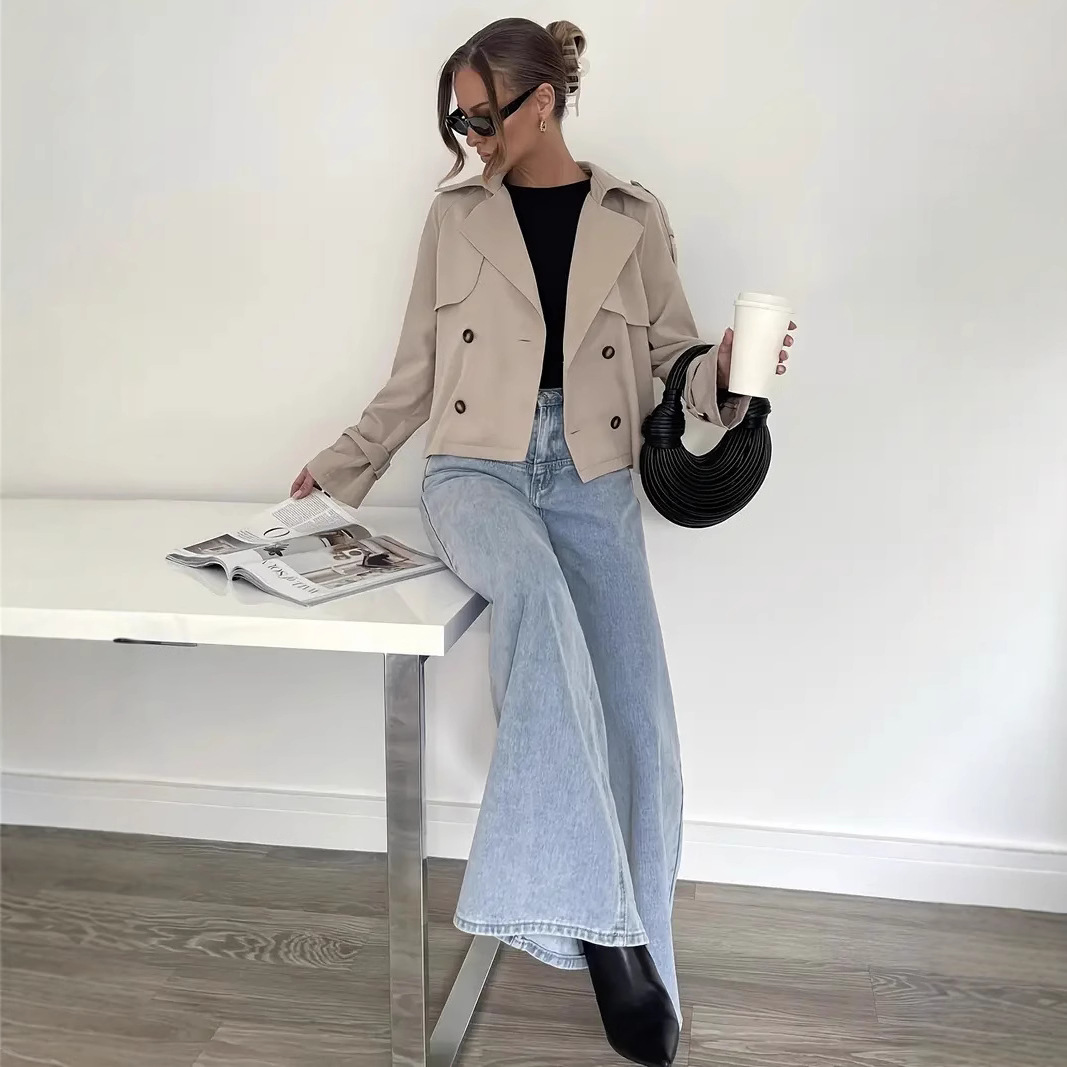 Designer Lapel Fashionable And Versatile Outerwear 4