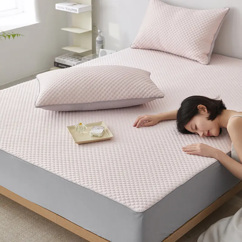 Cooling Bedding Three-piece Set Polyethylene Ice Silk