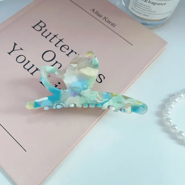 Girls' Updo Shark Clip Barrettes Clip Floral Green - Shop at LoveMi