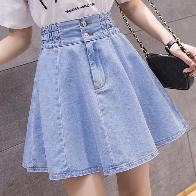 High-waisted A-line Denim Skirt That Flatters Your Figure And Prevents Wardrobe Malfunctions